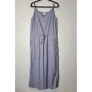 The North Face Hemp Hillrose Jumpsuit Flowy Sz XL Wide Leg Coastal Vacation Blue